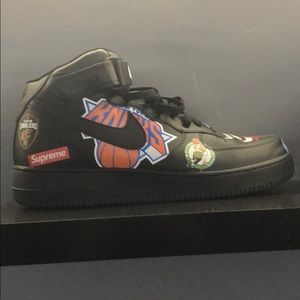 Black supreme/NBA Air Force Nike collaboration
